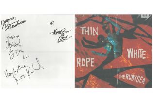 Thin White Rope multi signed The Rubysea Album sleeve includes 4 band members signatures Roger