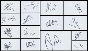 England football white card signed collection. 15 in total. Rob Green, Jay Boothroyd, Darren Bent,