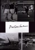 Football Bert Trautman 12x8 inch signature display includes signed album page and 4, black and white