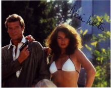 James Bond. Alison Worth (Octopussy) Signed 10 x 8 inch Colour Photo. Signed in Black ink. Good
