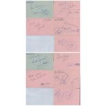 Entertainment collection includes 10 signed album pages includes some great names. Signatures