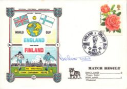 Colin Todd signed England Vs Finland 13th October 1976 official Football Association cover. Postmark