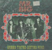 Mr Big multi signed Green Tinted Sixties Mind album sleeve signatures includes Pat Torpey, Eric