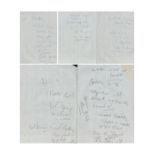 Reggie Kray collection of 4 Pages of Handwritten Notes/short Letters. Handwriting Is Poor. Can