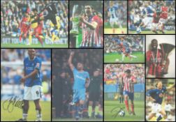SPORT Collection of 10 signed 12x8 inch colour photos including names of Robbie Savage, Billy