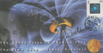 NASA Astronaut Apollo 14 moonwalker Dr Edgar Mitchell signed Space Nobel Prize 2001 postmarked
