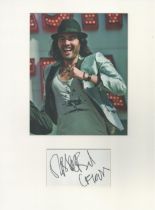 Russell Brand 16x12 overall mounted signature piece includes signed white card and colour photo.