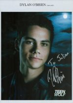 Dylan O'Brien signed 10x8 inch colour photo. Dedicated. Good condition. All autographs are genuine