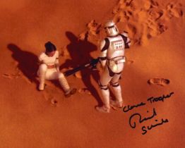 Richard Stride signed Star Wars Clone Trooper 10x8 colour photo. Good condition. All autographs