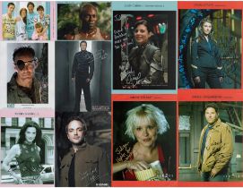 TV/FILM Collection of 10 signed colour photos including names of Tahmoh Penikett, Mark Sheppard,