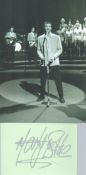 Marty Wilde Singer Signed Card With Photo. Good condition. All autographs are genuine hand signed