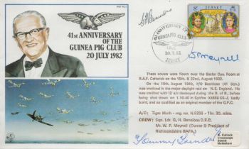 Tommy Trinder signed 41st anniv of the Guinea pig club cover. Good condition. All autographs are