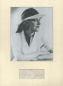 Gracie Fields 16x12 overall mounted signature piece includes signed album page and vintage black and