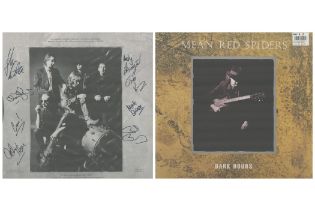 Mean Red Spiders multi signed Dark Hours album includes all nine band members signatures Adam Rosen,