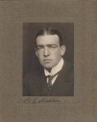 Sir Ernest Shackleton signed 10x8 inch overall mounted vintage photo signature on mount. Good