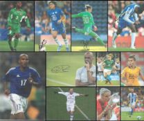 SPORT Collection of 11 signed 12x8 inch colour photos including names of Roberto Martinez,