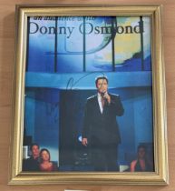 Donny Osmond signed 11x9 inch overall framed colour photo. Good condition. All autographs are