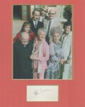 John Inman 14x11 inch mounted signature piece includes signed album page and Are you Being Served