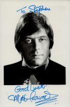 Mike Yarwood signed Black & White Photo. 5.5x3.5 Inch. Dedicated. Good condition. All autographs