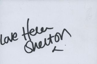 Helen Skelton signed small Autograph Card. Approx. 3x2.5Inch. Good condition. All autographs come
