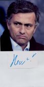 Jose Mourinho Roma Manager Signed Card With Photo. Good condition. All autographs come with a