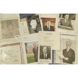 Politics collection includes 8 assorted TLS and signed Photos. French politician Édith Cresson.