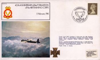 Aviation Flown FDC 40th Anniversary of the Formation of the Air Training Corps 5th February 1941.
