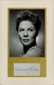 Wendy Hiller 1912-2003 Actress Signed Card With Mounted 11x17 Photo. Good condition. All