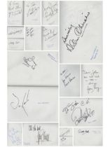 Entertainment Autograph book with signatures such as Geoffrey Hughes, Allen Christie, Roy Hudd,