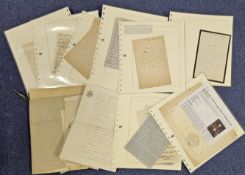 Vintage historic Letters Approx. 25. Ferdinando Carlo Gonzaga plus many more (dating back 1856s