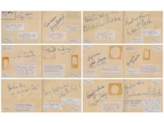 Entertainment Autograph book with signatures such as George Howe, Lally Bowers, Faith Brook, Derek