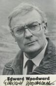 Edward Woodward signed 6x4 inch black and white photo. Good condition. All autographs come with a
