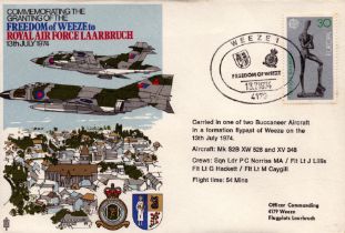 Aviation Flown FDC Commemorating the Granting of the Freedom of Weeze to Royal Air Force Laarburch