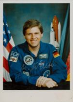 Ulrich Walter signed 6x4 colour astronaut photo. Good condition. All autographs come with a