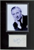 Leslie Phillips 1924-2022 Carry On Actor Signed Album Page With Mounted 12x17 Photo. Good condition.