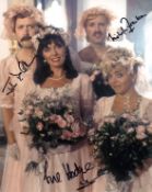 Allo Allo classic comedy series 8x10 photo signed by THREE actors John D Collins and Nicholas