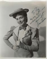 Joan Leslie signed 10x8 inch black and white photo. Dedicated. Good condition. All autographs come