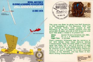 Aviation Flown FDC RAF Gliding and Soaring Association 25th Anniversary 15th December 1974. Date