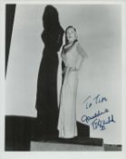 Geraldine Fitzgerald signed 10x8 inch black and white photo. Dedicated. Good condition. All