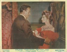 Capucine signed 10x8 inch "North to Alaska " vintage colour lobby card. Good condition. All