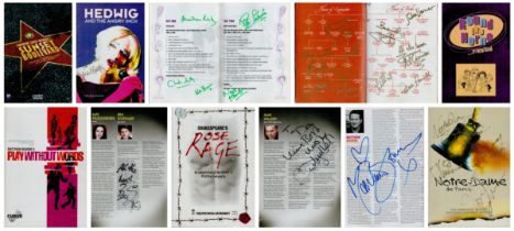 Theatre programme collection of 6 signed programmes. Signatures such as Matthew Bourne, Kathryn