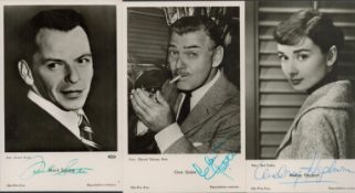 TV/FILM collection 3 legendary 6x4 inch vintage black and white photos secretarial signatures