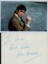 John Alderton signed Autograph page plus Colour Photo. 6x4 Inch. 'Please Sir'. Dedicated. Good