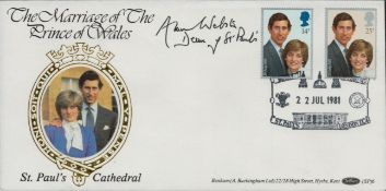 Dean of St Pauls signed Royal Wedding FDC. 22/7/1981 London EC4 postmark. Good condition. All