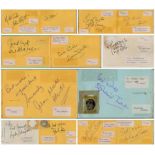 Entertainment Autograph book with signatures such as Avril Angers, Lynda Bellingham, Paul Seed,