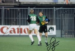 Autographed Jimmy Rimmer 12 X 8 Photo : Col, Depicting A Defining Moment In The 1982 European Cup