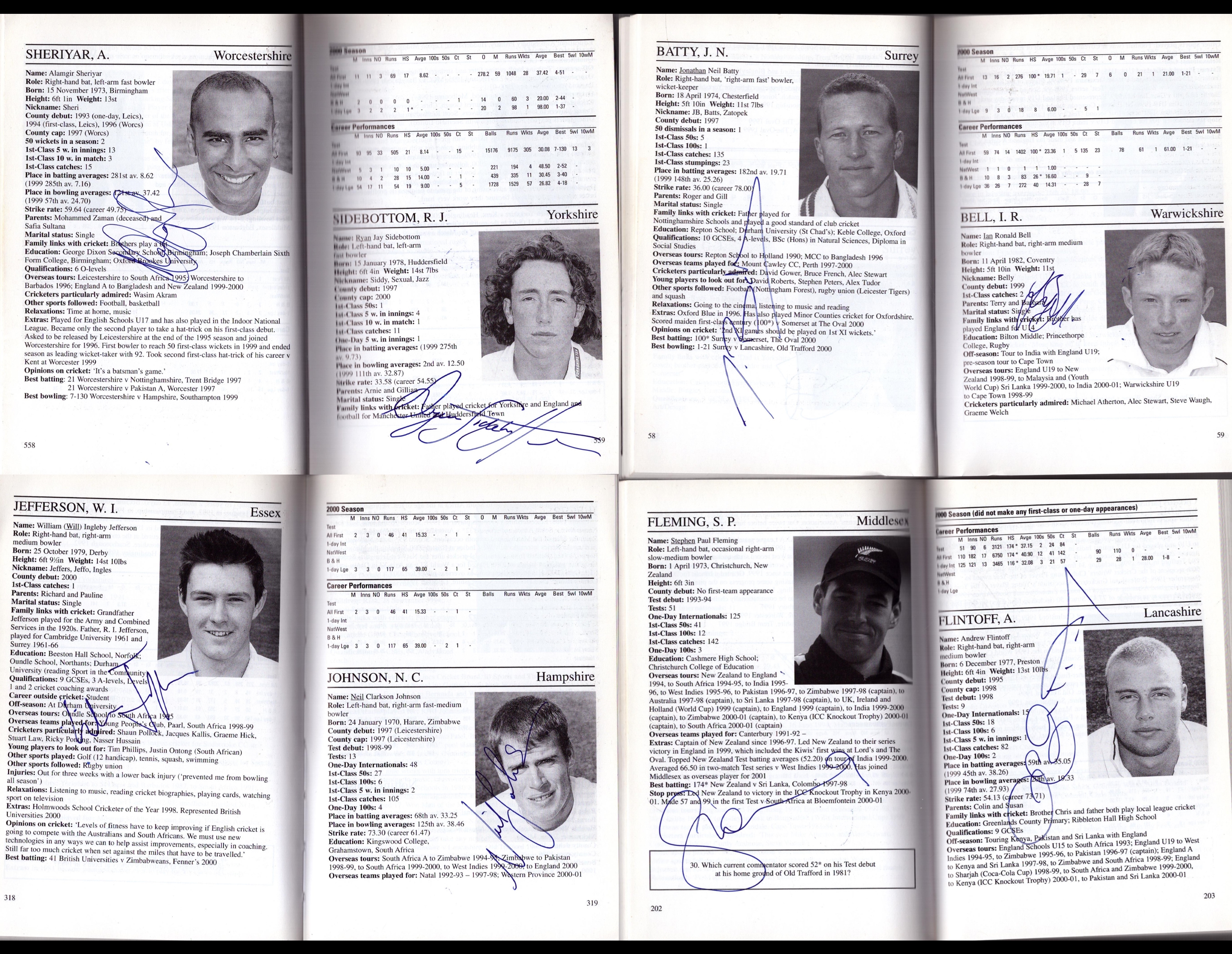 Cricket collection of 2 'Cricketer's Who's Who' books, 2001 and 2005 copies. 2001 signed by many - Image 2 of 2
