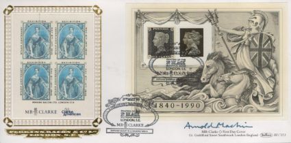 Arnold Machin signed FDC. Good condition. All autographs come with a Certificate of Authenticity. We