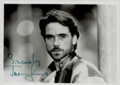 Jeremy Irons signed Black & White Photo 7x5 Inch. Good condition. All autographs come with a