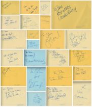 Entertainment Autograph book with signatures such as Nicholas Parsons, Syd Little, Eddie Large,